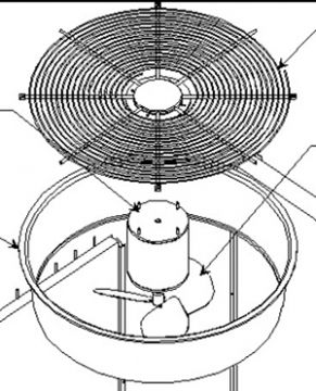 Goodman B1376916 22 inch Fan Grille